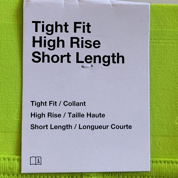 Nike Air Tight Fit High Rise Short Athletic Woman's Shorts Lime Green Large NEW - Picture 10 of 11